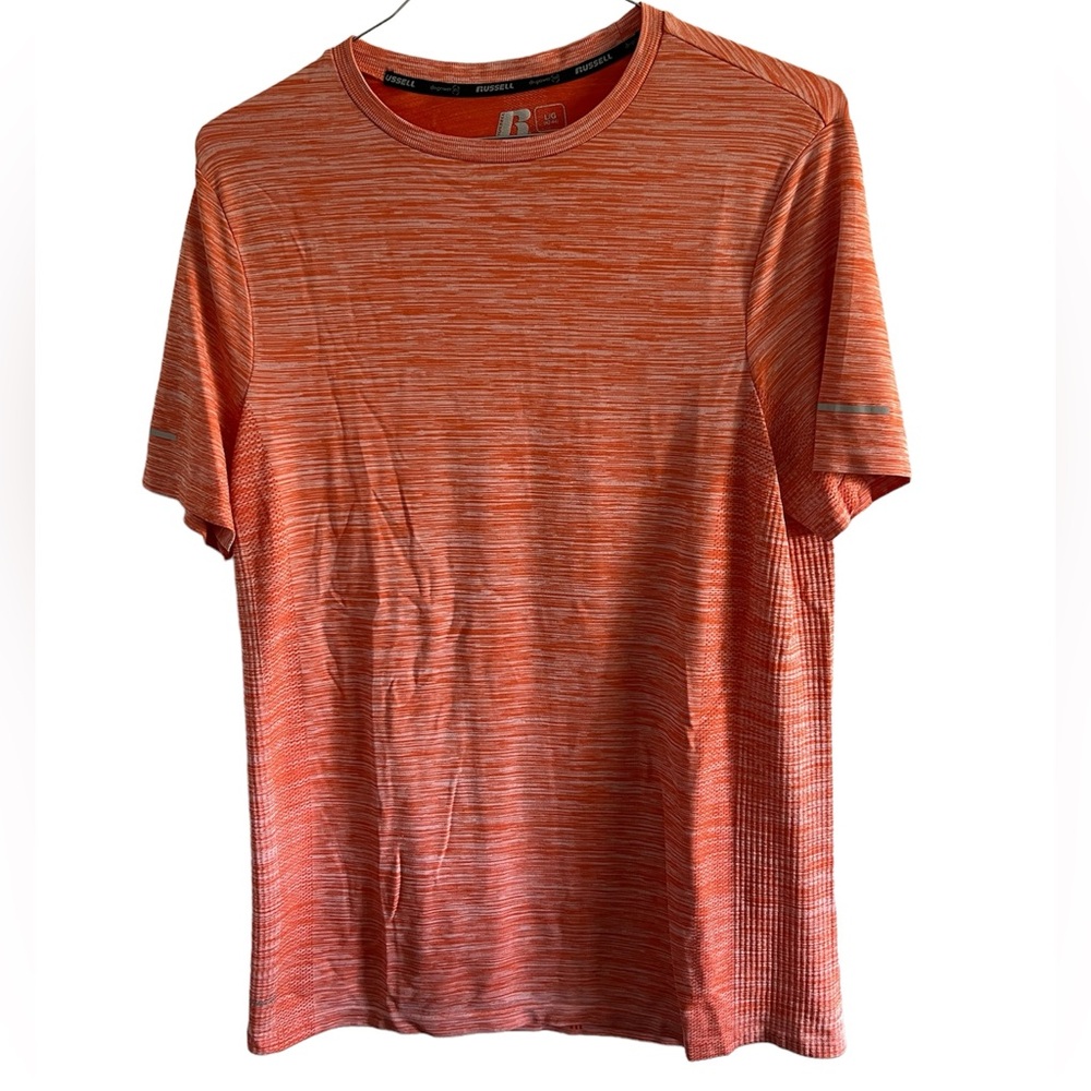 Russell Orange Workout Training Fit Style Shirt